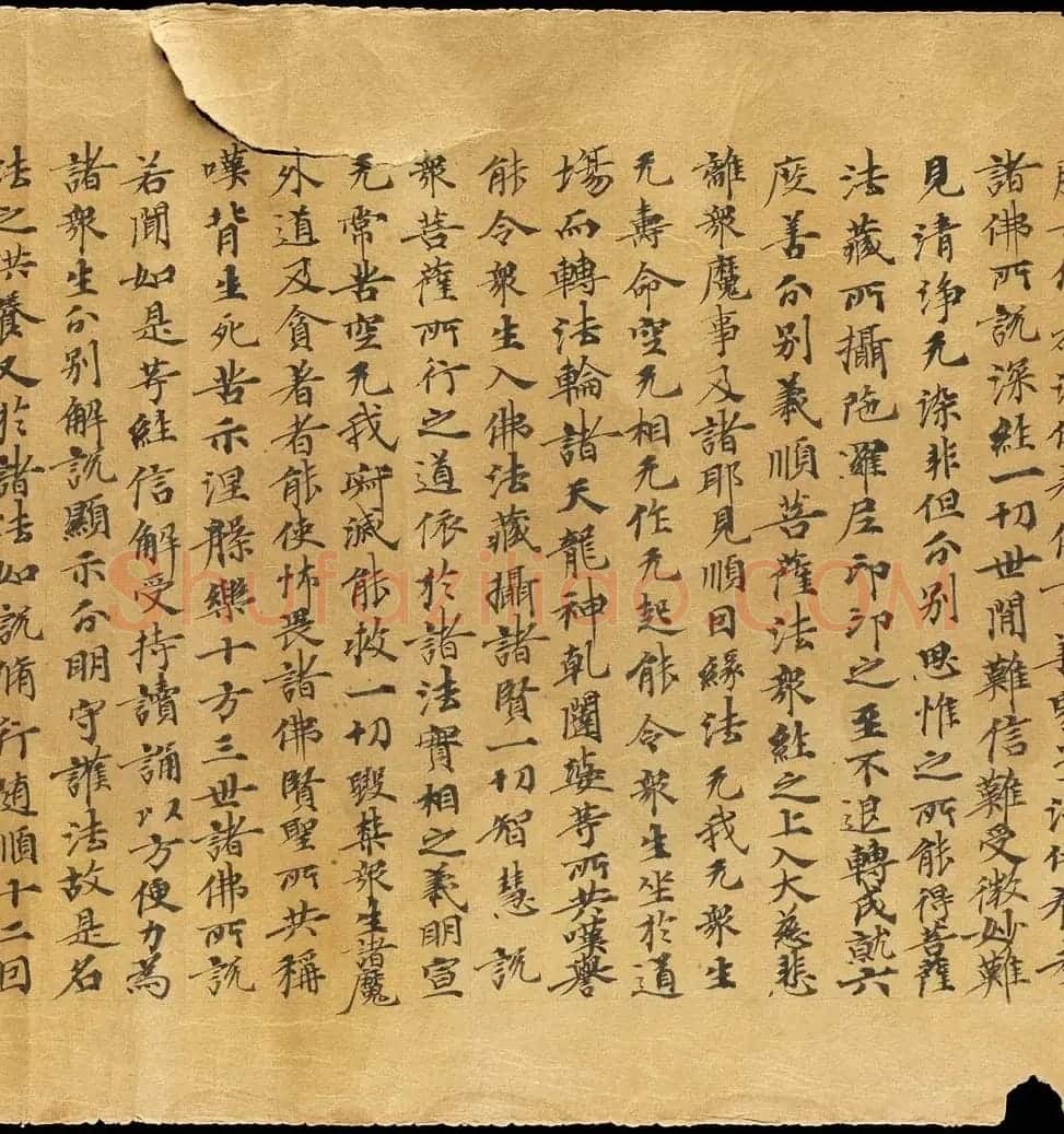 斯坦因敦煌手稿欣赏《维摩诘经卷下》大英图书馆藏 | 敦煌写经鉴赏