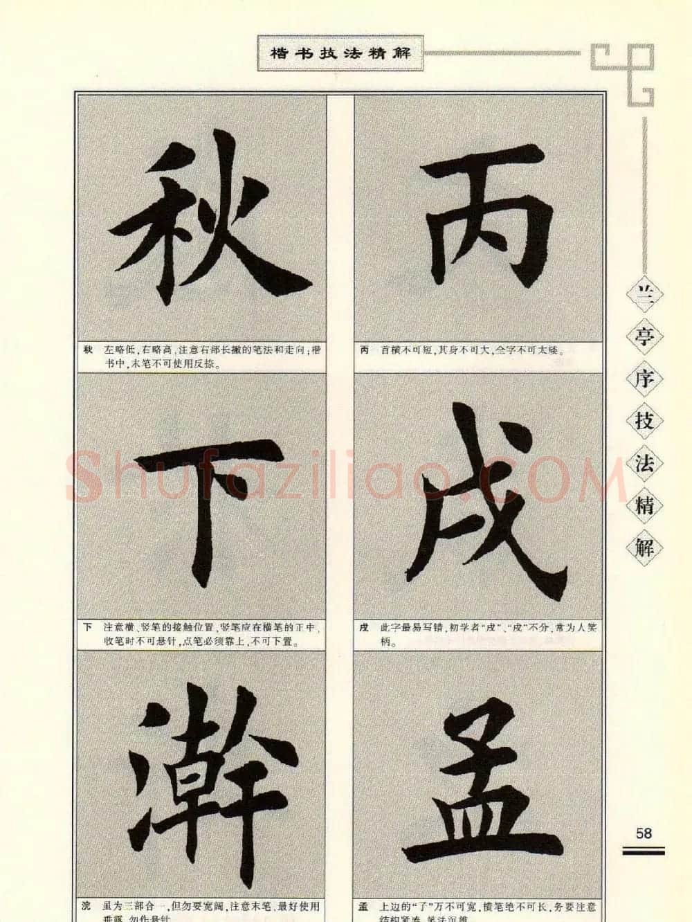 田英章字帖兰亭序技法精解（楷书） | 毛笔楷书字帖