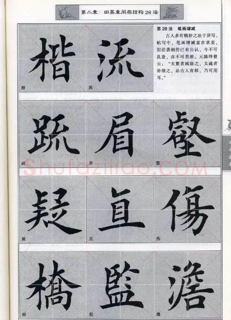 田英章《毛笔楷书入门教程间架结构》 | 毛笔楷书字帖