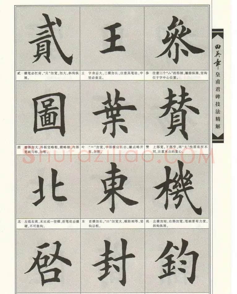 欧楷字帖欣赏《田英章皇甫君碑技法精解》 | 毛笔楷书字帖