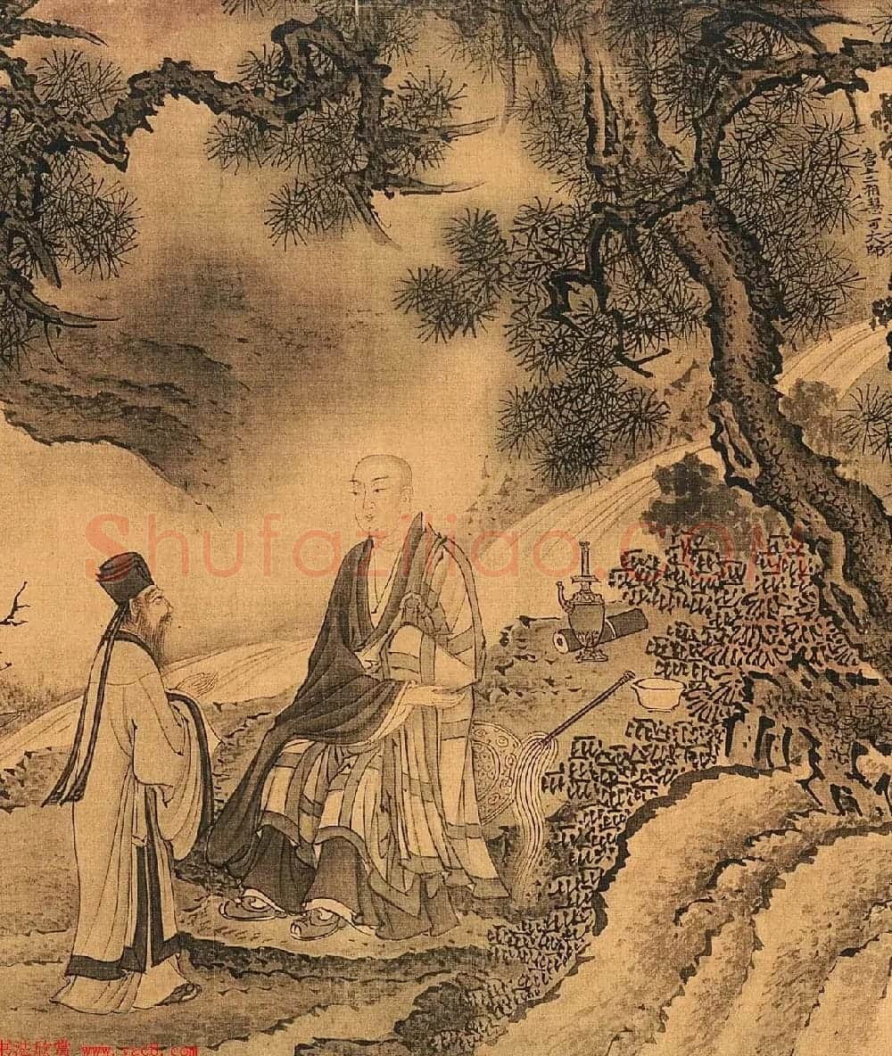戴进工笔人物画赏析《达摩六代祖师图》 | 传世书法作品鉴赏