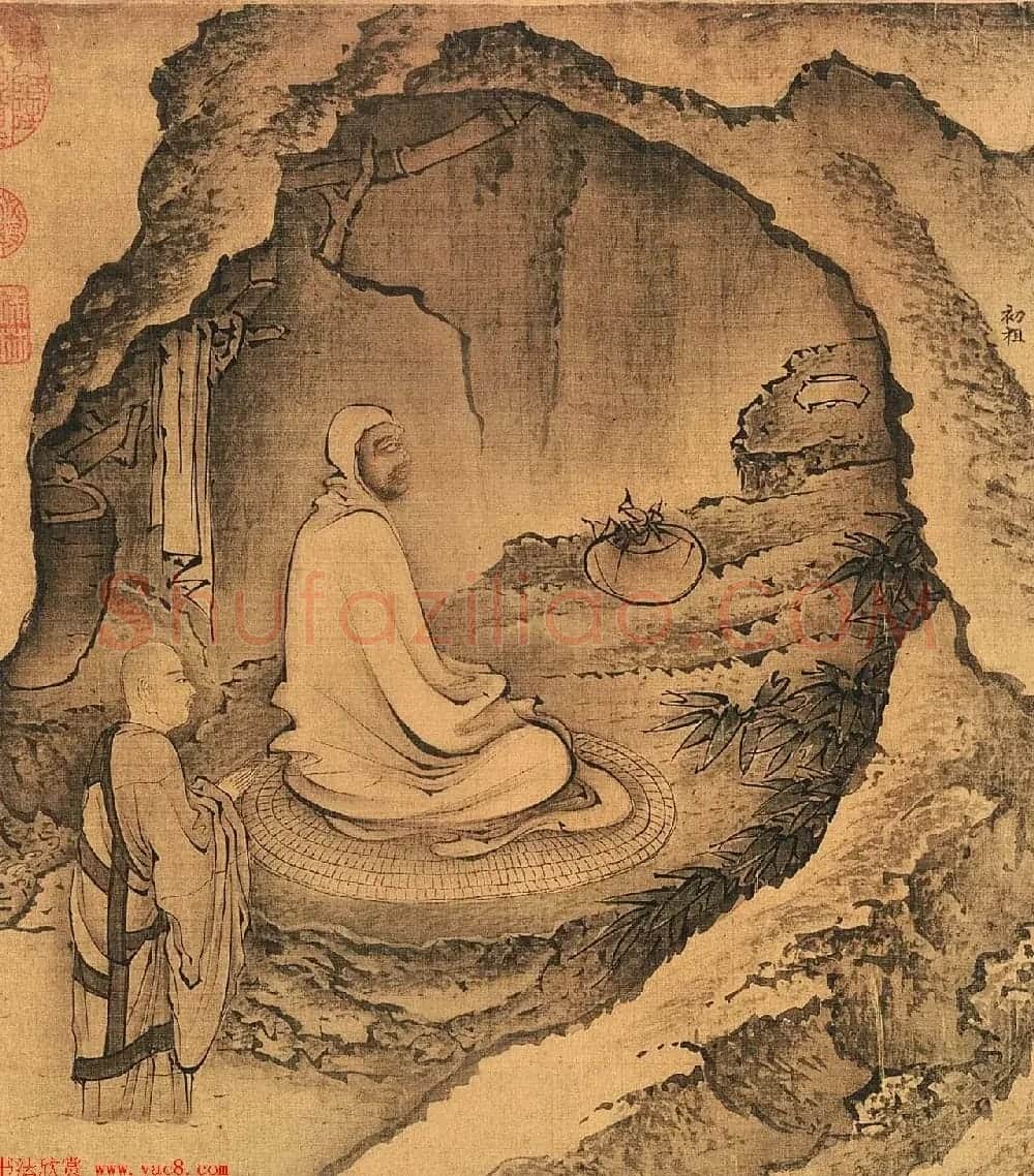 戴进工笔人物画赏析《达摩六代祖师图》 | 传世书法作品鉴赏