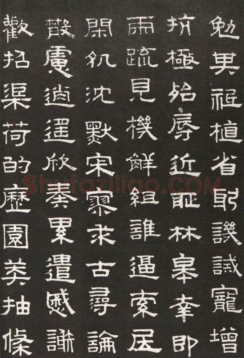 赵孟頫字帖欣赏隶书千字文 | 毛笔隶书字帖