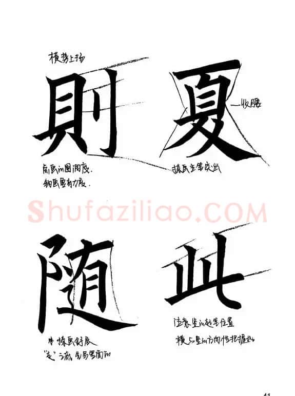 欧阳询楷书《九成宫醴泉铭》教学手稿 | 毛笔楷书字帖