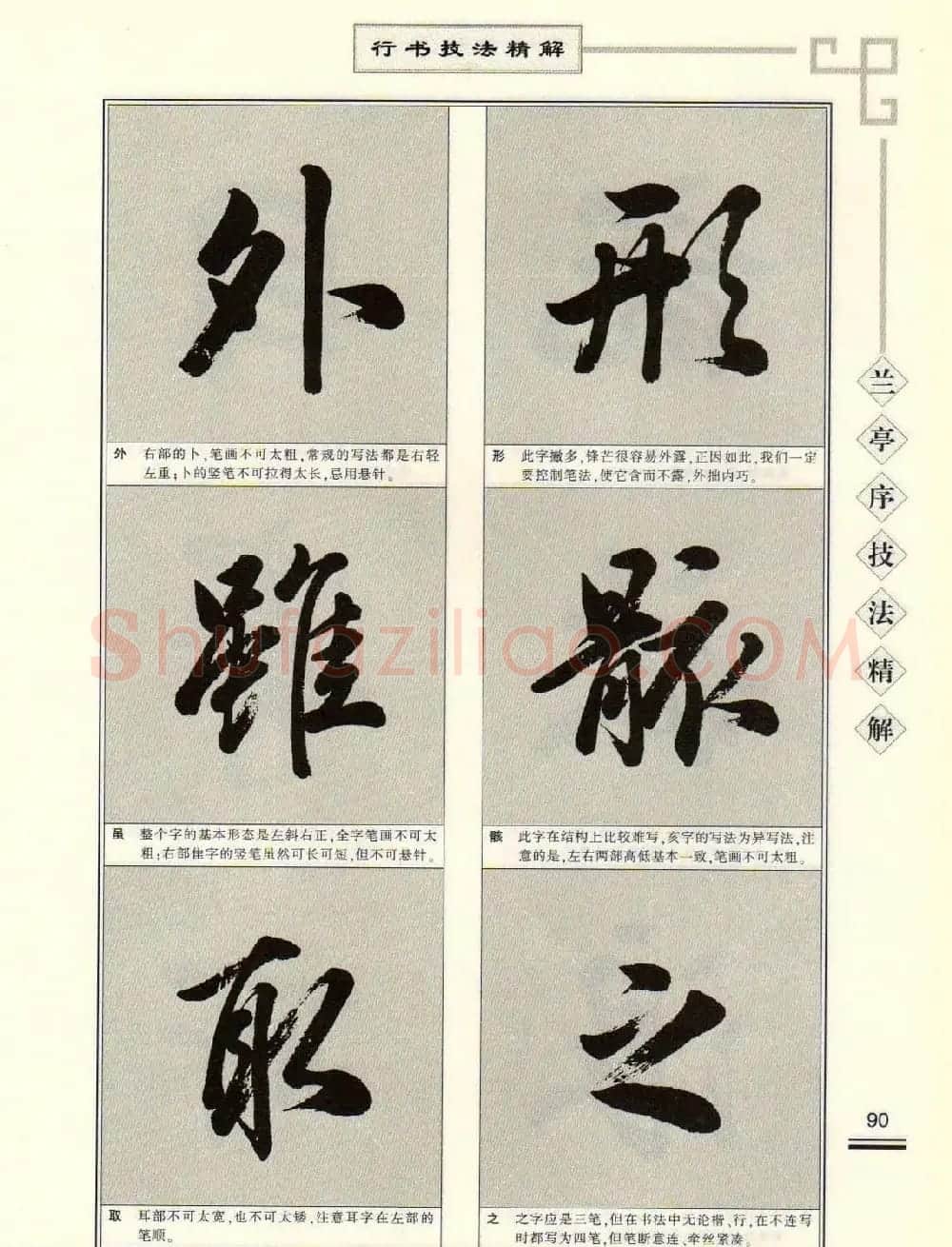 田英章行书字帖《兰亭序技法精解》 | 毛笔行书字帖