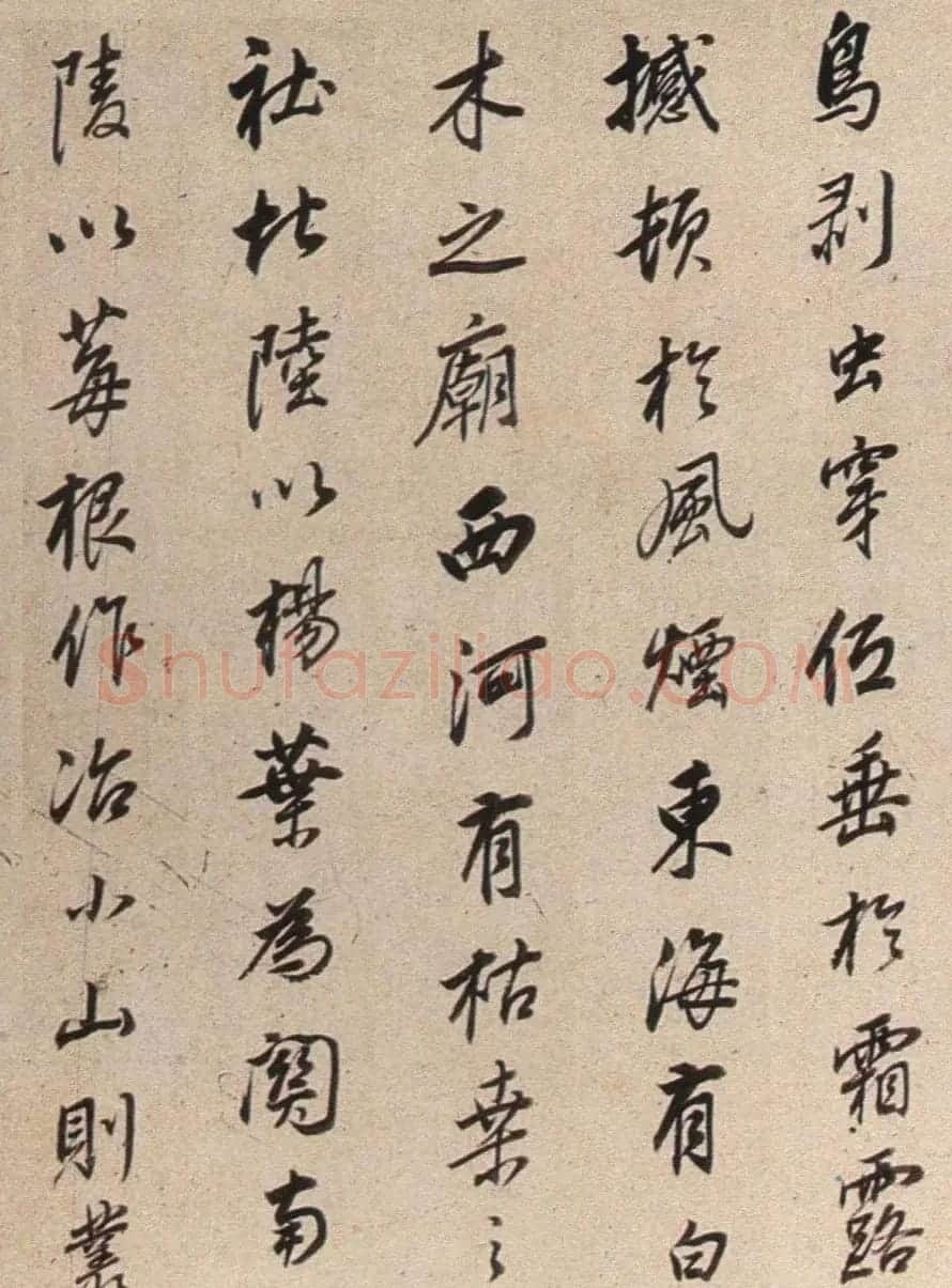 明末董其昌行书《临褚遂良枯树赋》两种 | 名家书法作品赏析