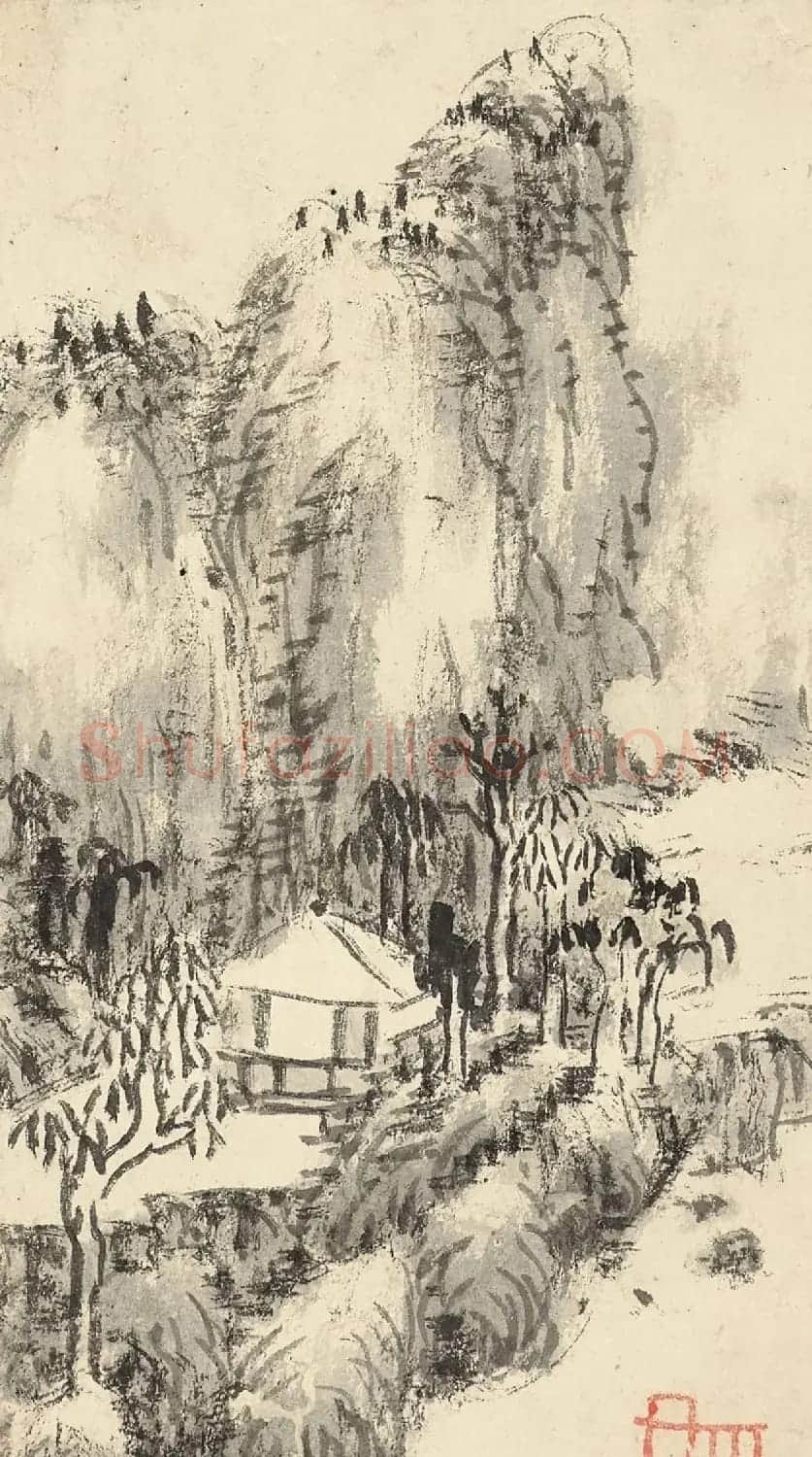 八大山人《兰亭诗画册》对题12开 | 传世书法作品鉴赏
