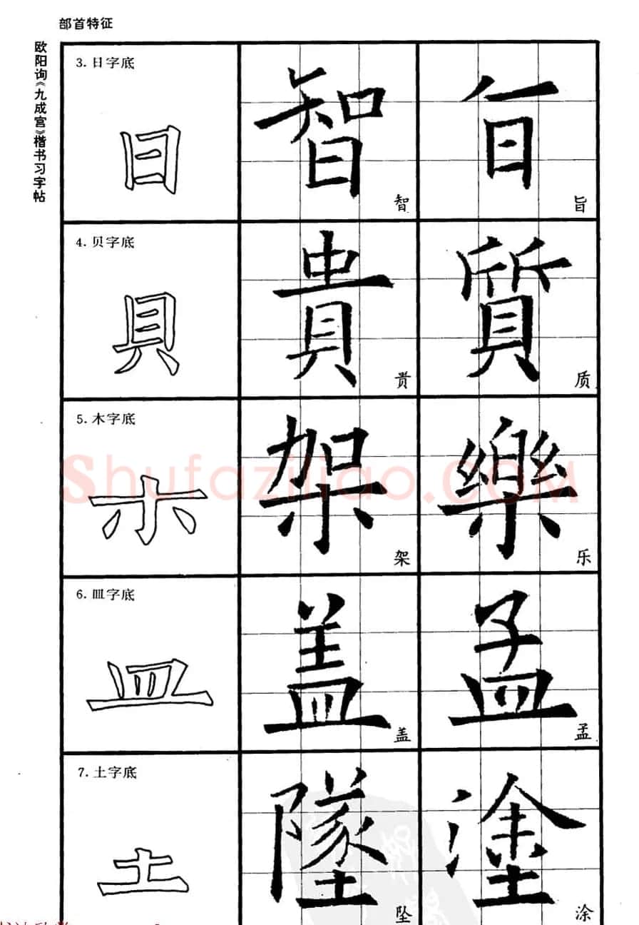 欧楷书法教程《唐欧阳询九成宫楷书习字帖》 | 毛笔楷书字帖