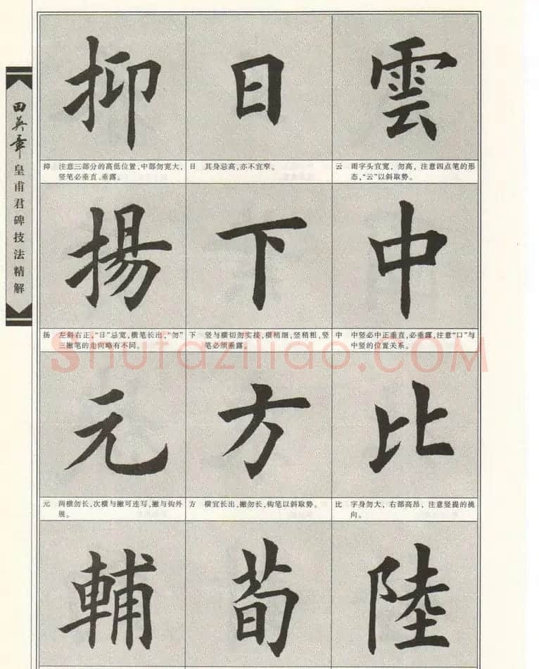 欧楷字帖欣赏《田英章皇甫君碑技法精解》 | 毛笔楷书字帖