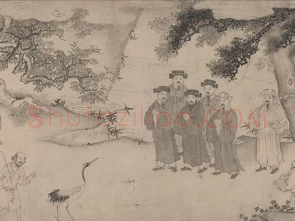 元代陈鉴如《竹林大士出山图》十人书法题跋 | 传世书法作品赏析