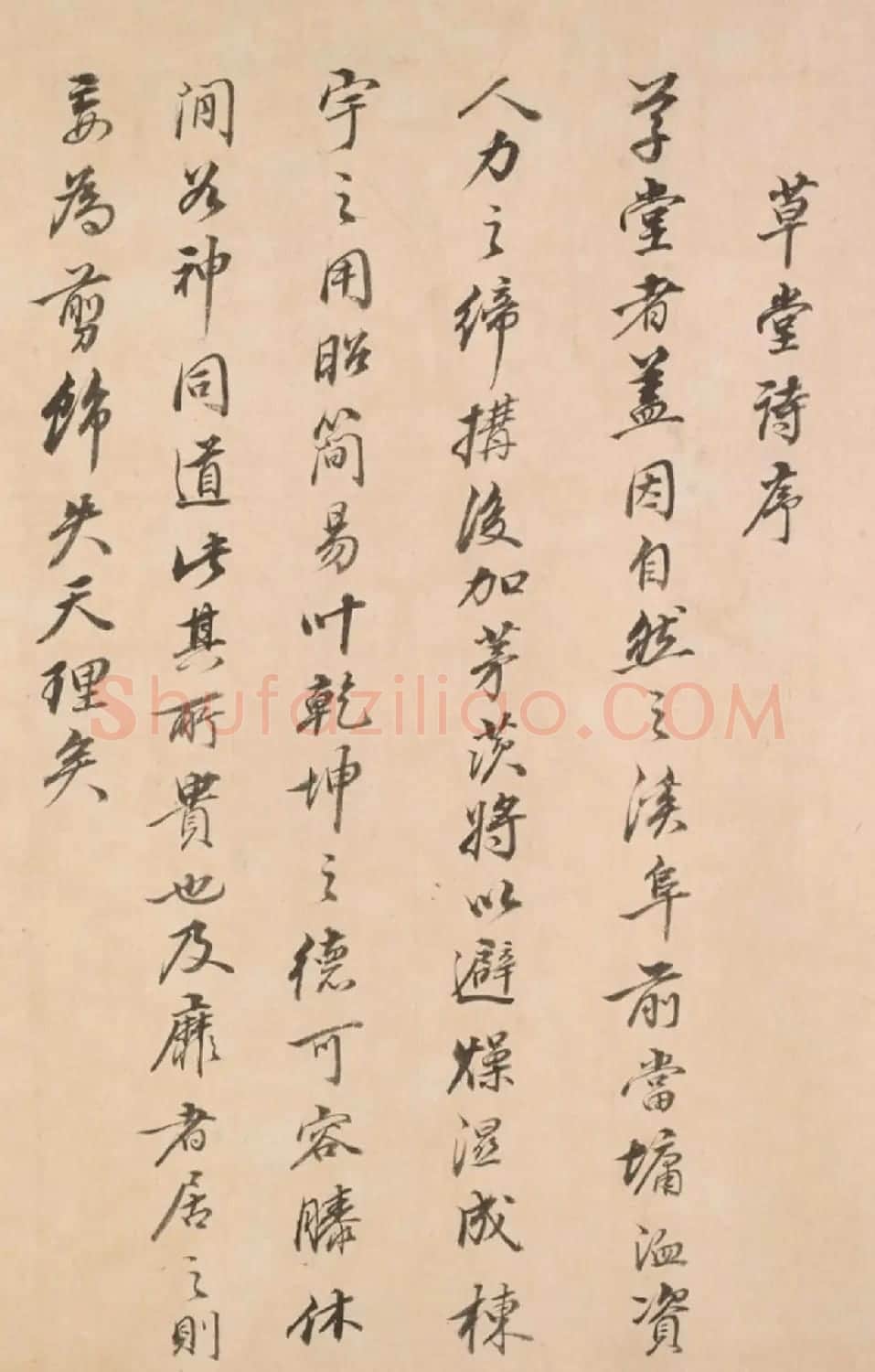文徵明(款)行书《草堂诗序》 | 书法作品鉴赏