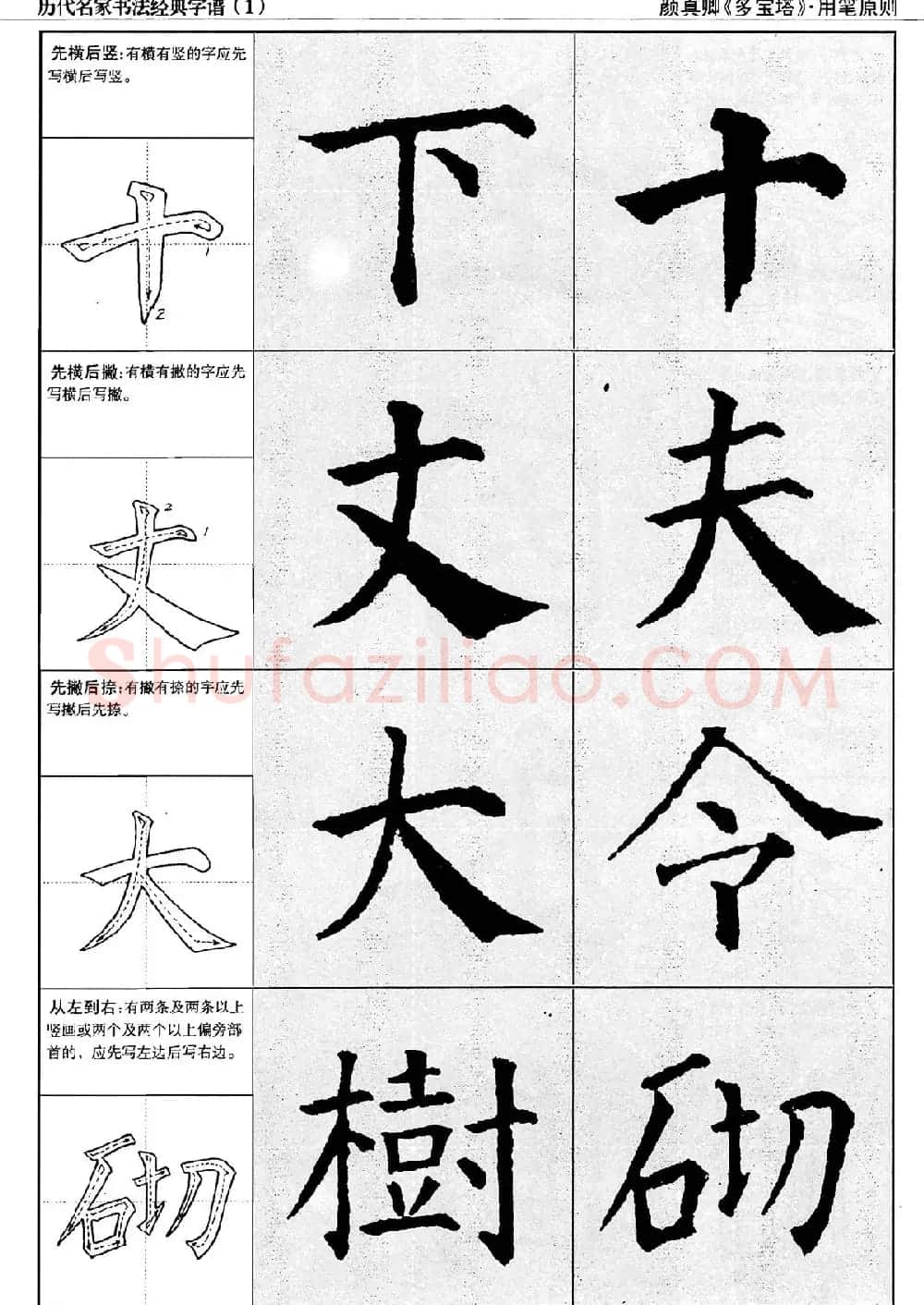 经典字帖：颜真卿多宝塔字谱 | 软笔楷书字帖