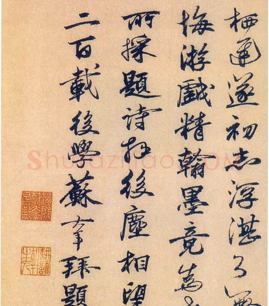 元代诗人苏大年书法墨迹 | 书法作品赏析