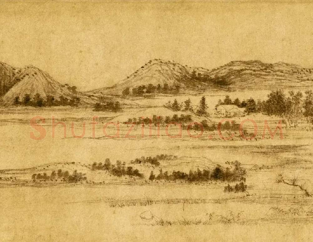 赵孟頫字画欣赏《水村图卷》大图 | 传世书法作品欣赏