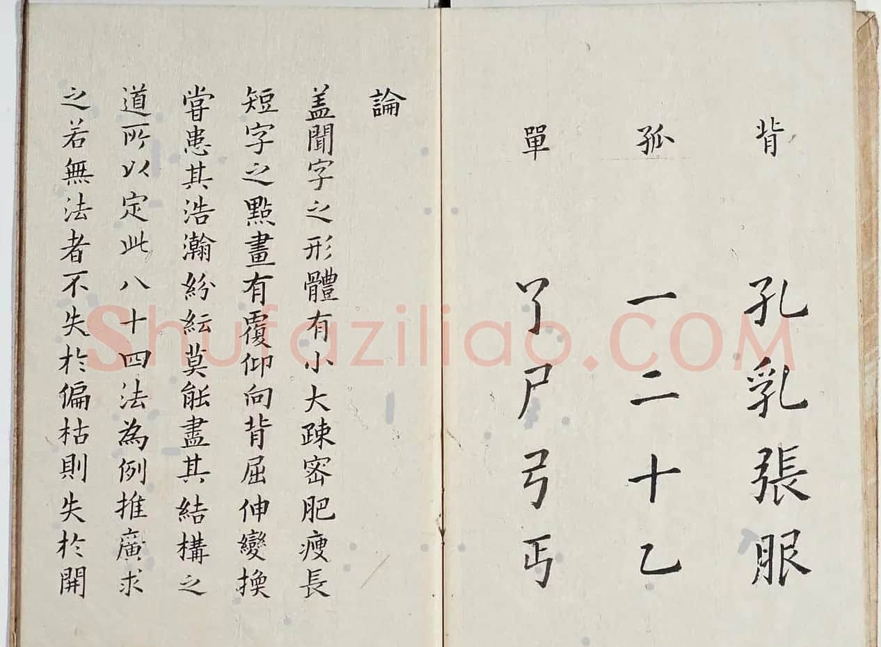 古籍字帖欣赏《李淳大字结构八十四法》 | 软笔楷书字帖