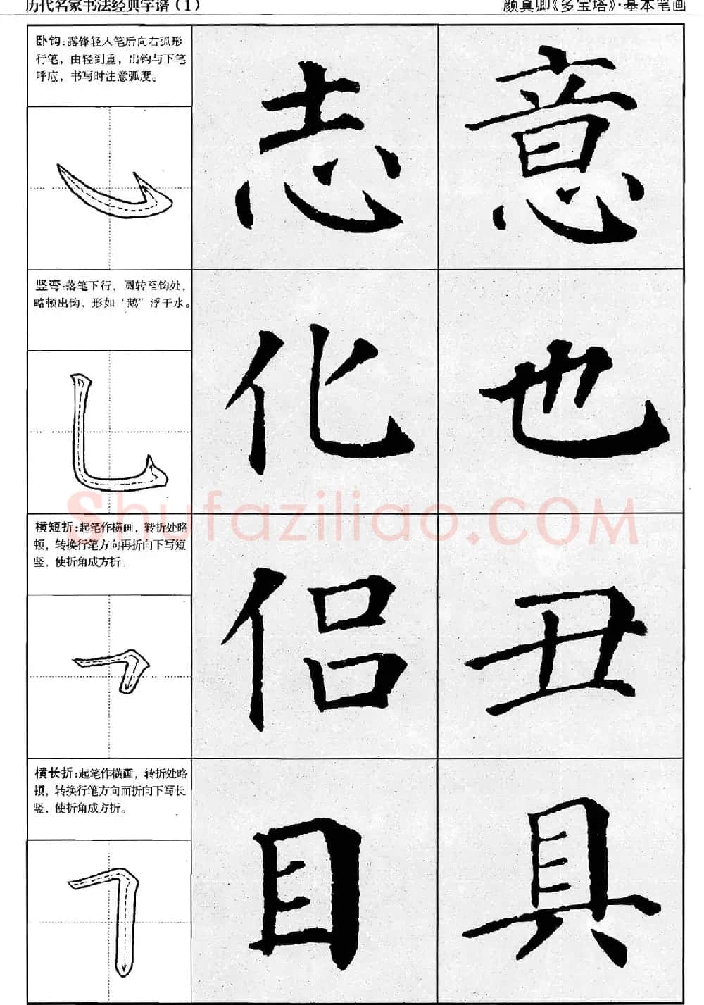 经典字帖：颜真卿多宝塔字谱 | 软笔楷书字帖