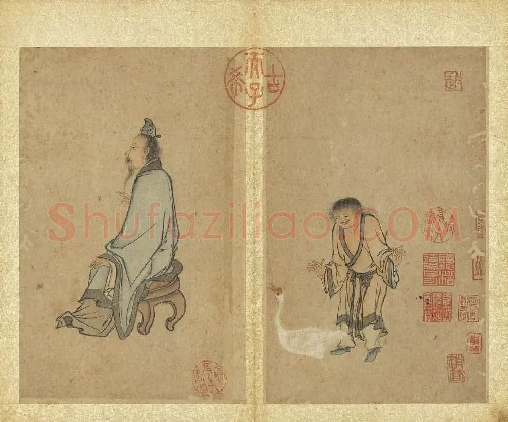 赵孟頫35岁小楷摹黄庭经并写羲之换鹅图 | 书法名家作品欣赏