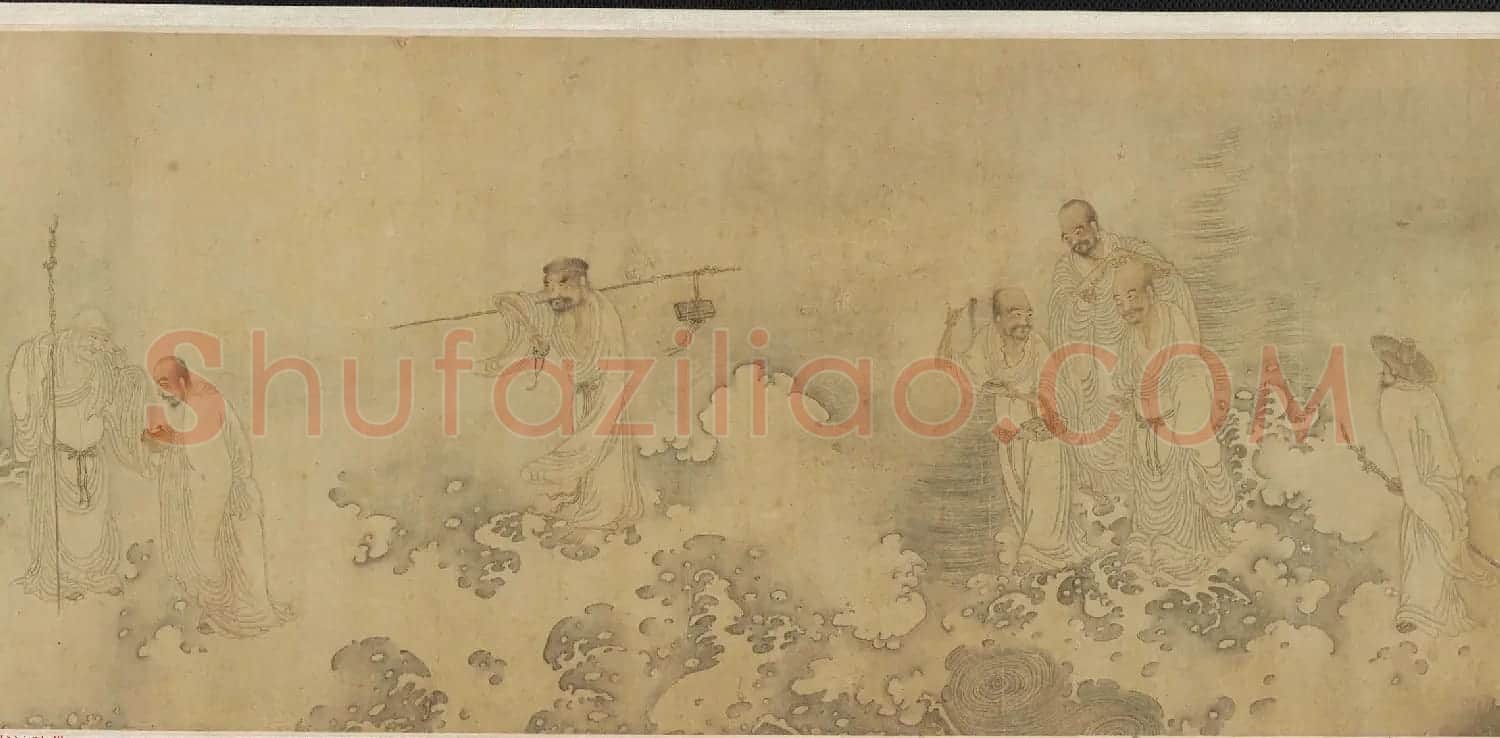 北宋李公麟十二罗汉图附书法题跋美国弗利尔美术馆藏 | 传世书法作品精选