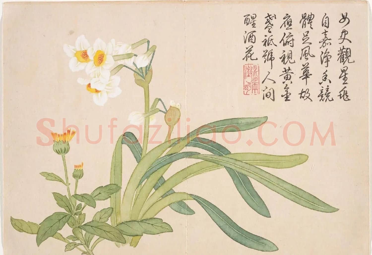 清代钱维城绘画欣赏《景敷四气冬景图》大都会博物馆藏 | 传世书法作品精选
