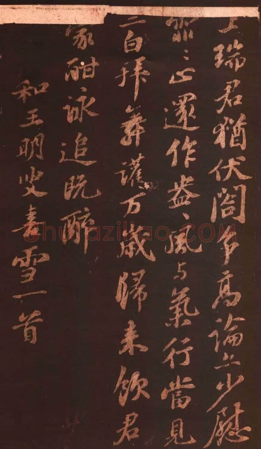 苏轼行书《和王明叟喜雪诗帖》 | 毛笔书法作品