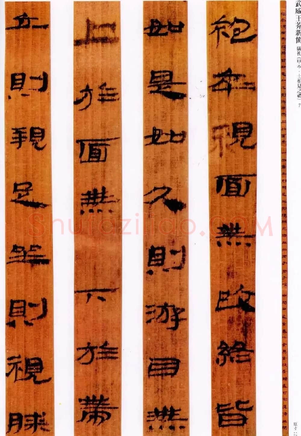 简牍名迹欣赏《武威王莽新简仪礼》 | 书法作品欣赏