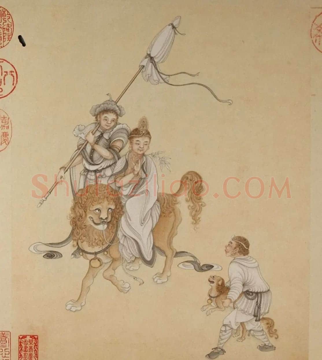 清代字画欣赏《罗汉册》(张照书法+冷枚绘画) | 传世书法作品精选