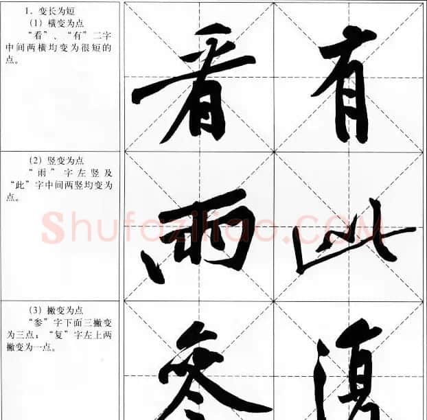 书法教程--黄庭坚行书用笔特点 | 毛笔行书字帖