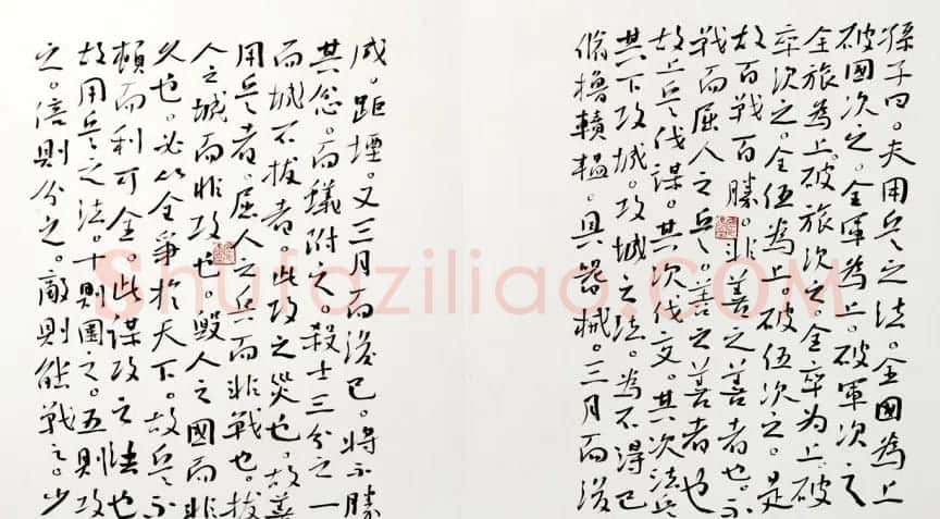 高军法上校书录孙子兵法册页 | 书法作品赏析