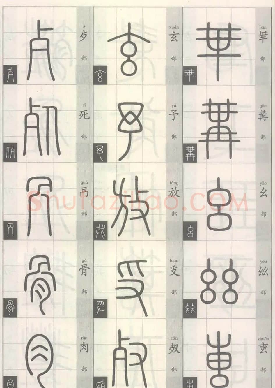 篆经-篆书书写与辨识上篇:部首源流诀 | 毛笔篆书字帖