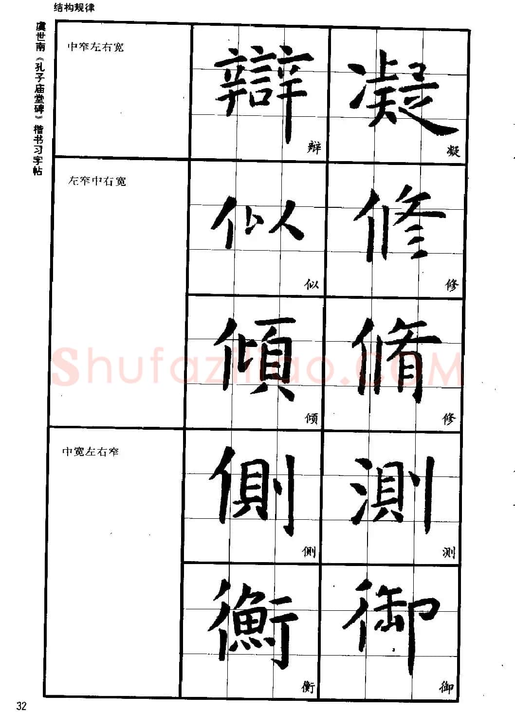 虞世南《孔子庙堂碑》楷书习字帖 | 毛笔楷书字帖