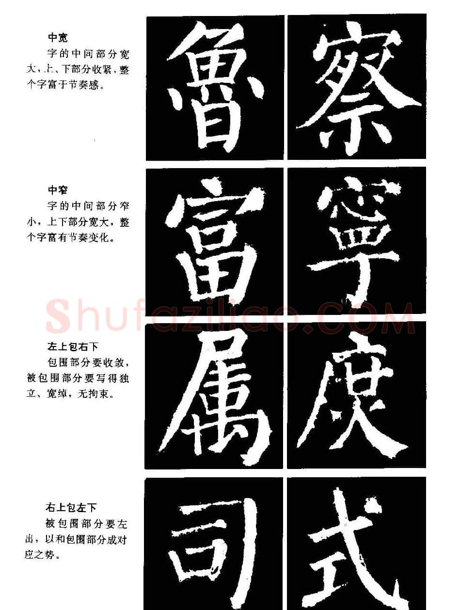颜勤礼碑的笔画写法及部首组合法 | 毛笔楷书字帖