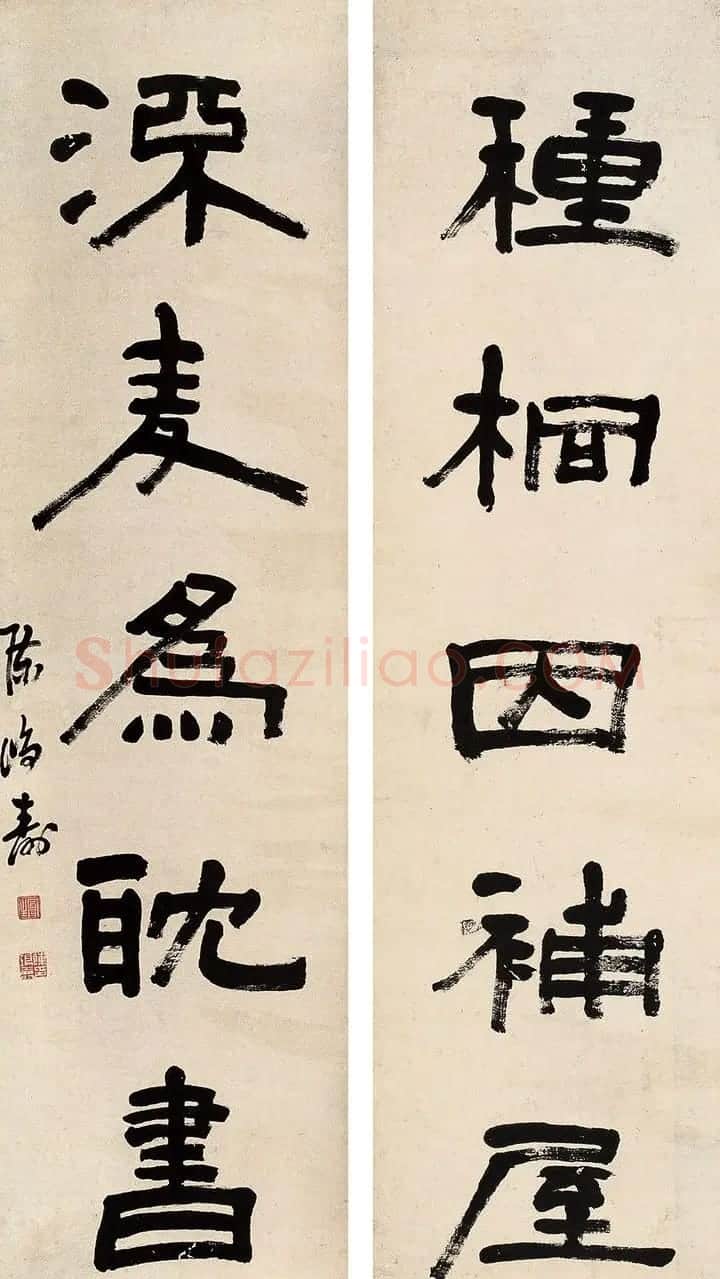 清代大师陈鸿寿书法对联专辑 | 名家书法作品赏析