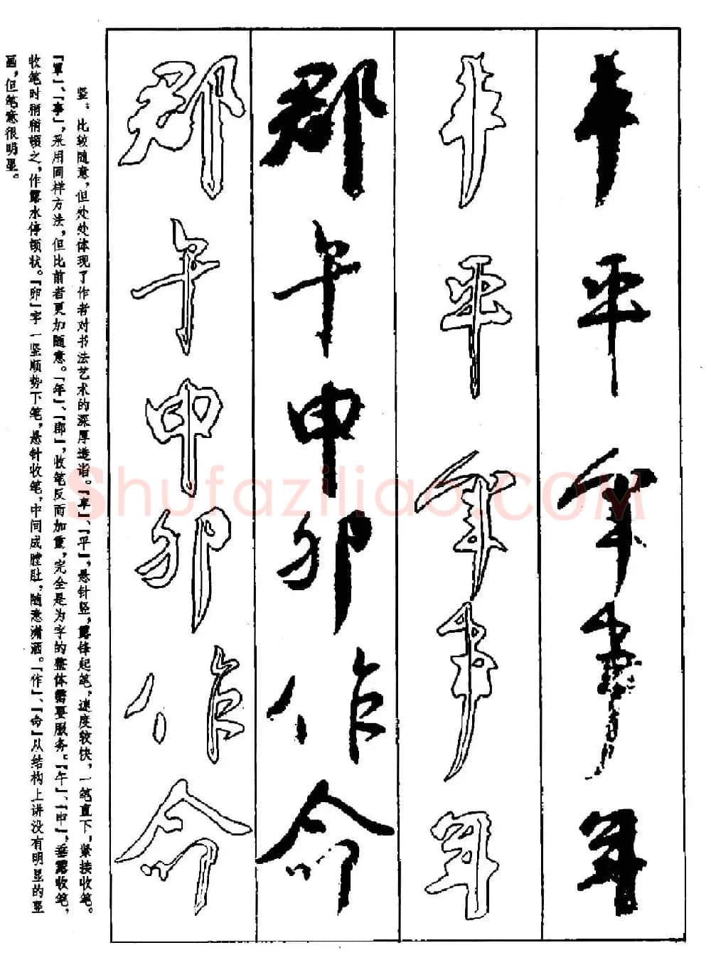 行书技法字帖《唐颜真卿祭侄文稿及其笔法》 | 毛笔行书字帖