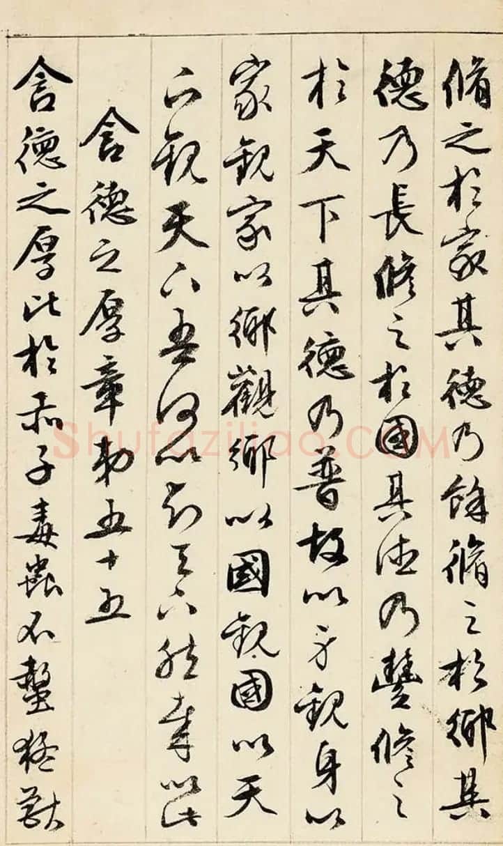 文徵明89岁行书《道德经》册页 | 毛笔书法作品