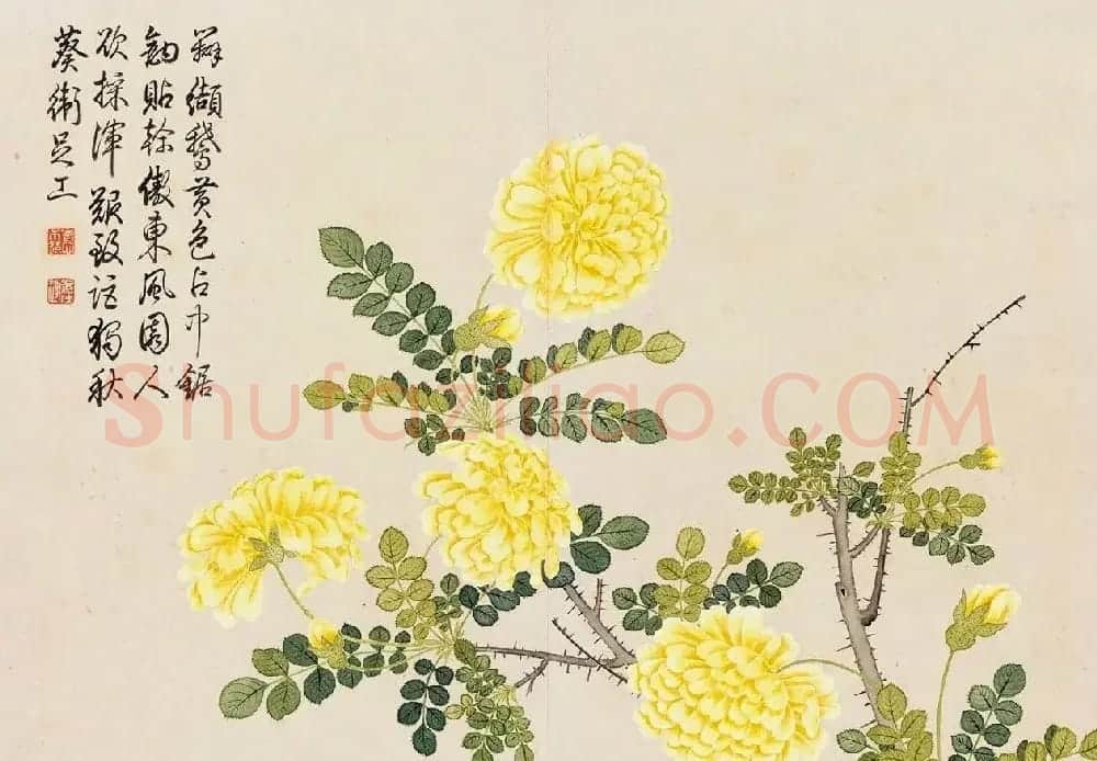 乾隆书法御题钱维城花卉册页 | 传世书法作品欣赏