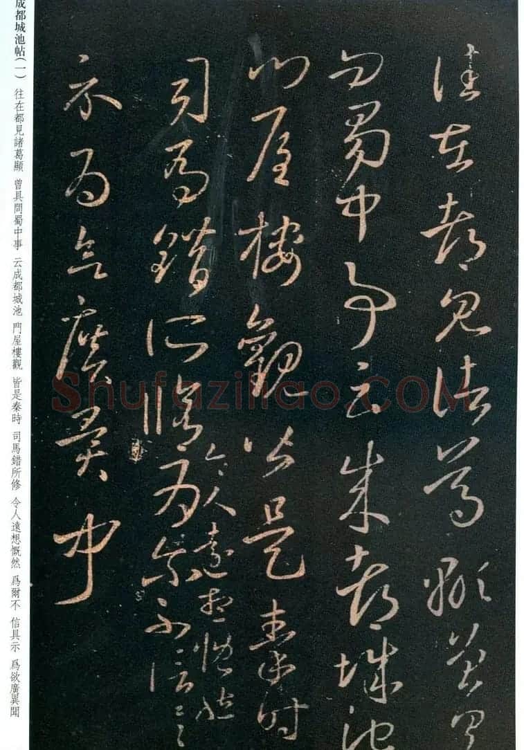 王羲之草书欣赏《成都城池帖》两种 | 名家书法作品精选