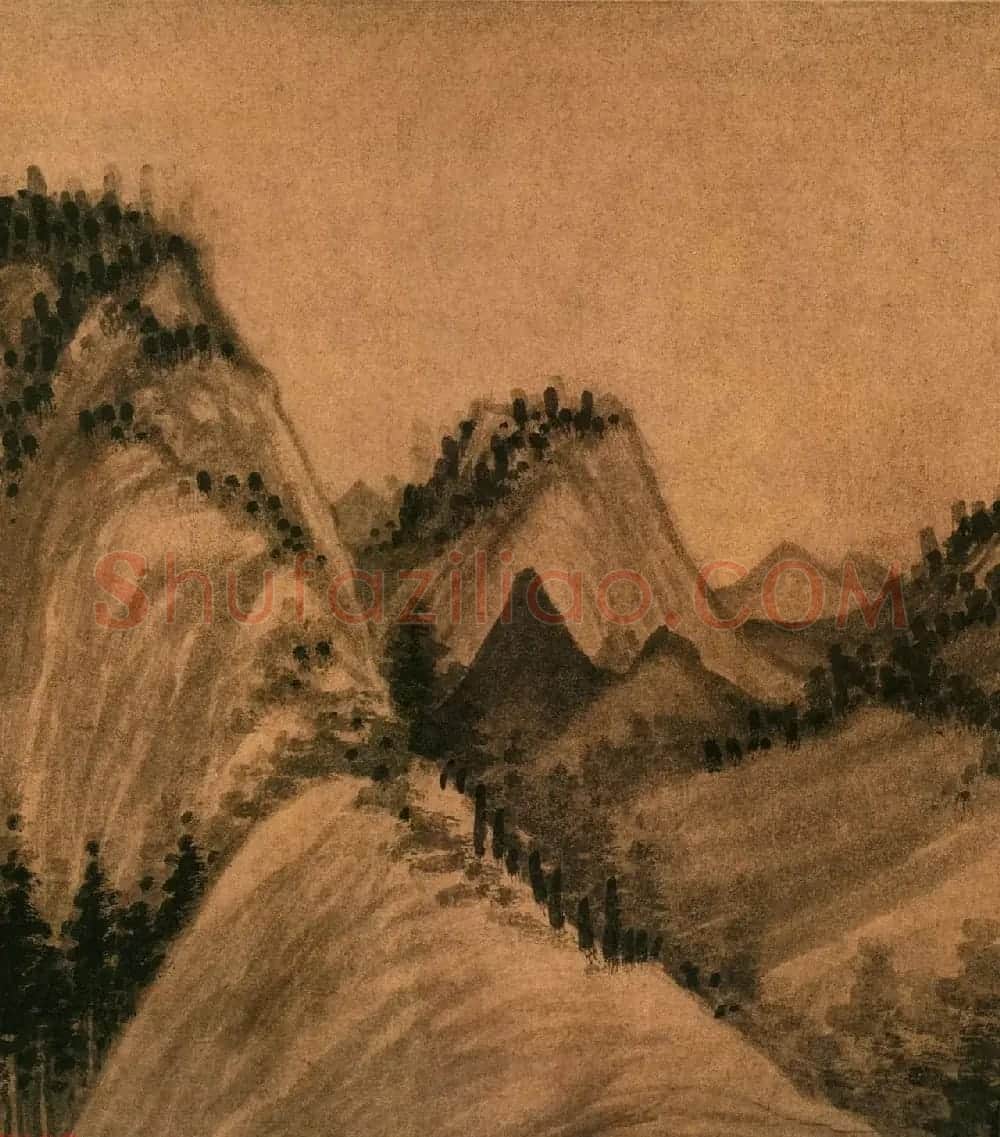 元代书画家吴镇57岁绘中山图卷 | 传世书法作品赏析