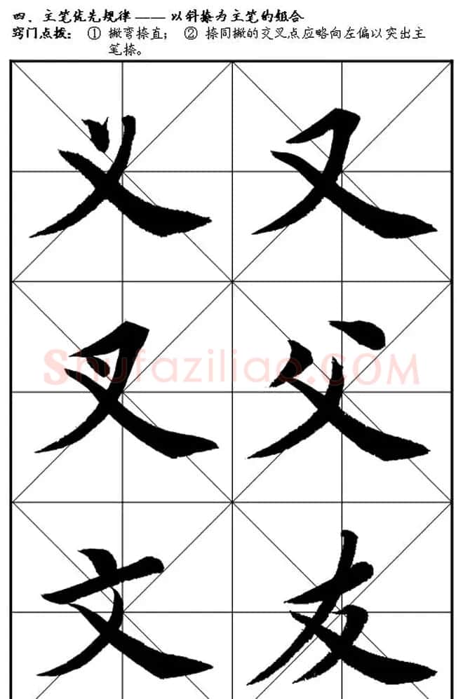 楷书入门教材楷书笔画书写规律 | 软笔楷书字帖