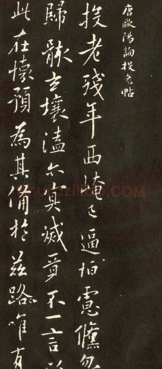 欧阳询行书欣赏《投老帖》两种 | 书法名家作品鉴赏