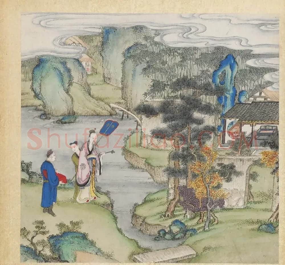 彩色字画大图欣赏《新诗造纸书画谱》 | 传世书法作品精选