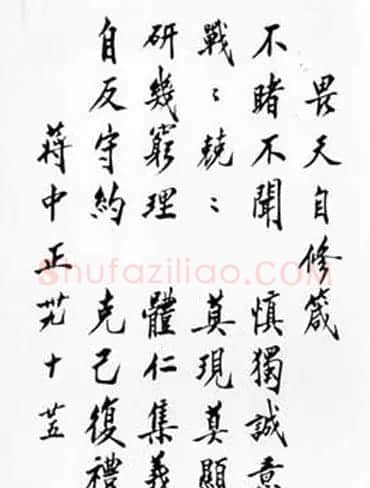 蒋中正书法作品欣赏 | 名家书法作品精选