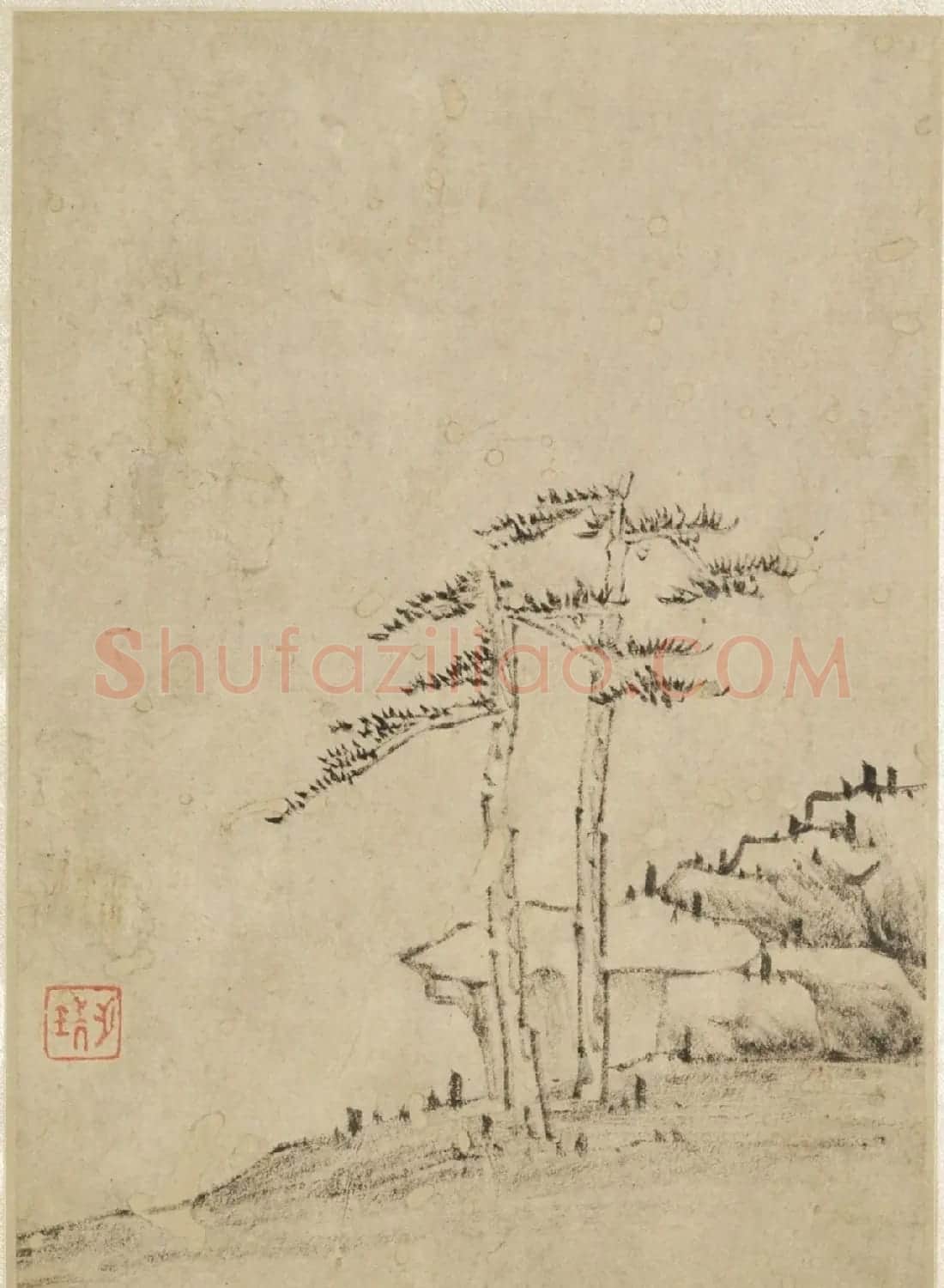 查士标书法题汪之瑞山水册 | 传世书法作品精选
