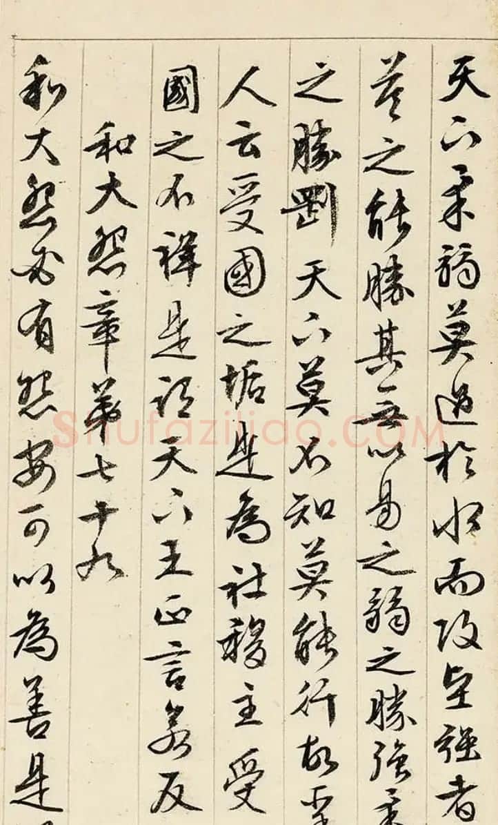文徵明89岁行书《道德经》册页 | 毛笔书法作品
