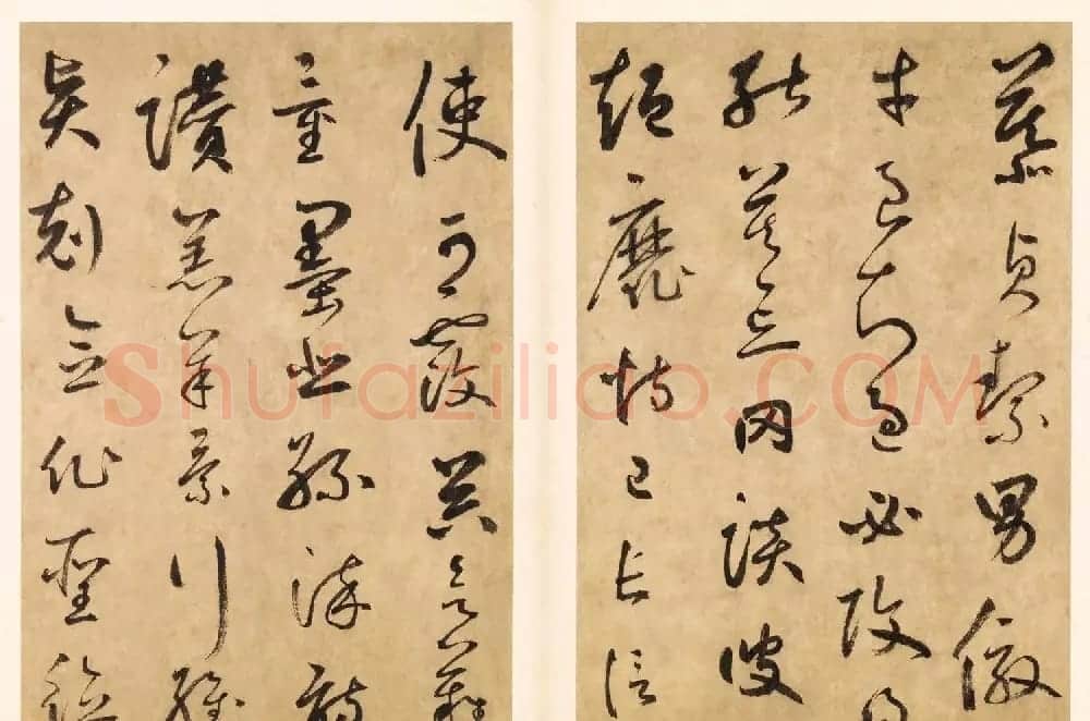 元代边武草书千字文册页三十七开 | 毛笔书法作品