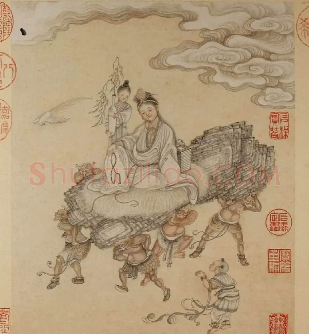 清代字画欣赏《罗汉册》(张照书法+冷枚绘画) | 传世书法作品精选