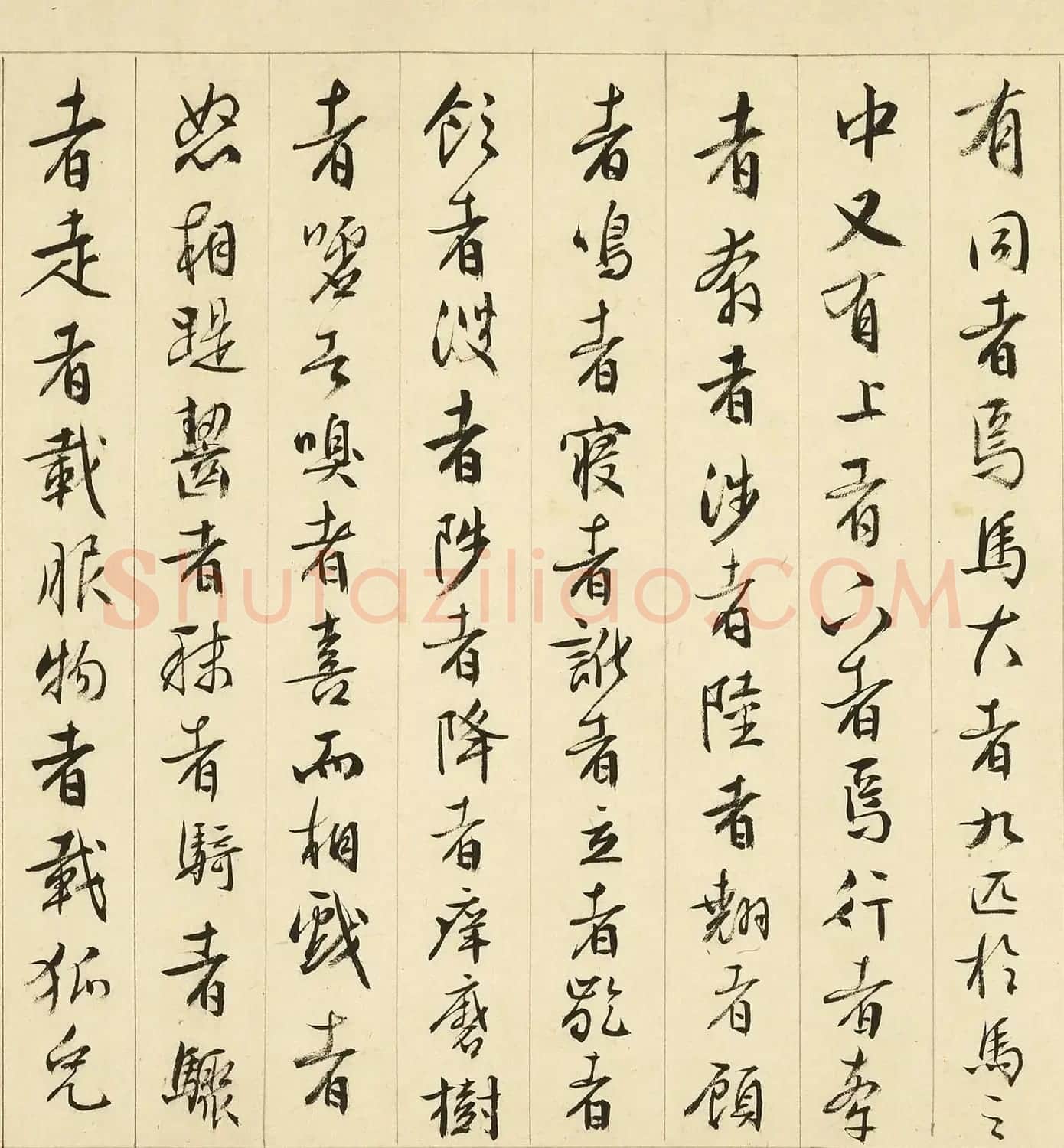 文徵明89岁行书手卷《画记》(伪) | 毛笔书法作品
