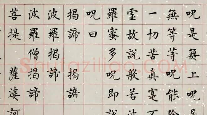 杨涵之楷书作品欣赏《心经》 | 书法心经作品
