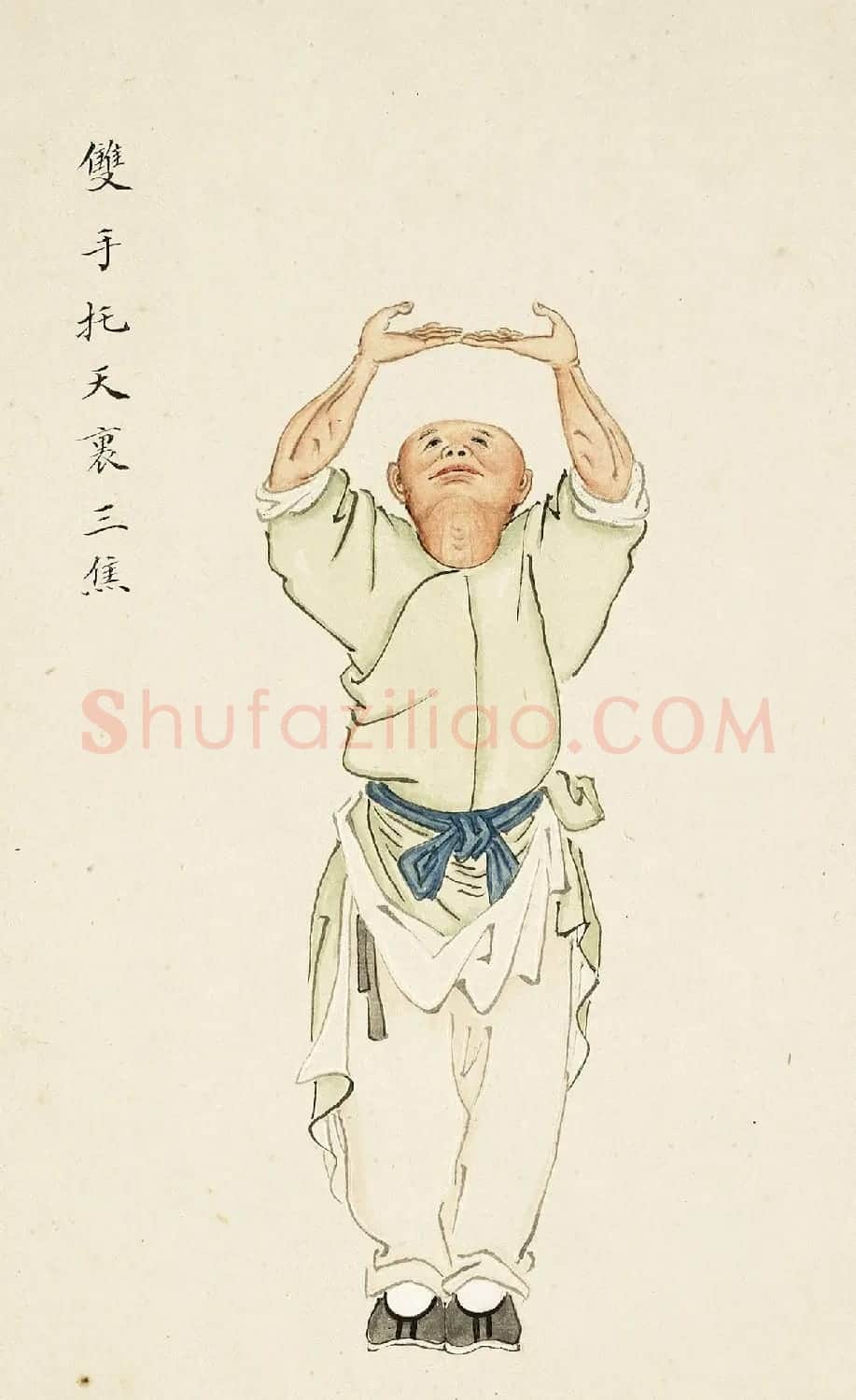 清宫彩绘插图《八段锦册》 | 传世书法作品鉴赏