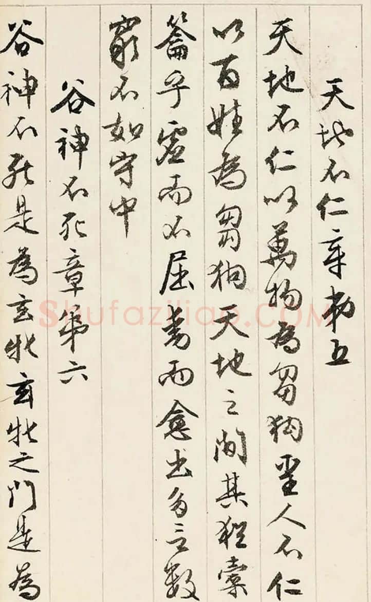 文徵明89岁行书《道德经》册页 | 毛笔书法作品