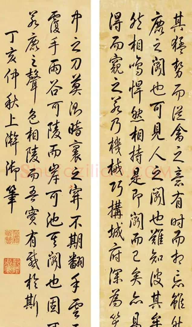 乾隆57岁御笔书法《斗鹿赋十条屏》 | 书法名家作品欣赏